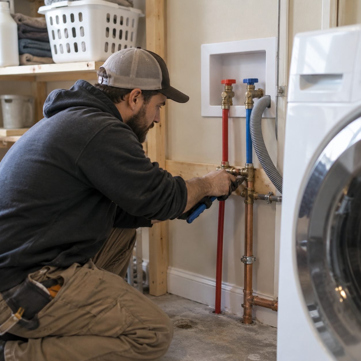 Residential plumbing inspection examining aging water pipes and drainage connections in Garland - TX